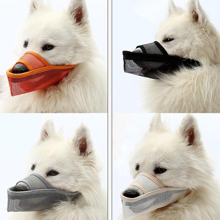 Dog Mouth Cover Anti-Bite Mesh Dog Mouth Cover Medium And Large Dogs Anti-Drop Mask Xl - Black