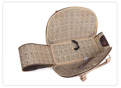 Portable Pet Travel Bag - Anti-Crush Dog Carrier for Outdoor Trips (L-42x29x18cm, Coffee Color)