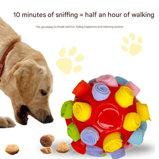 Rubber Snuffle Ball for Pets,Interactive Hollow Treat-Hiding Toy for Dogs and Cats(Purple)