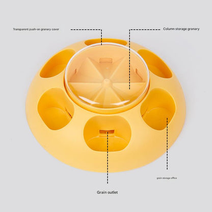 Interactive Pet Slow Feeder & Puzzle Toy - Press to Dispense Food, Improves Digestion(green)