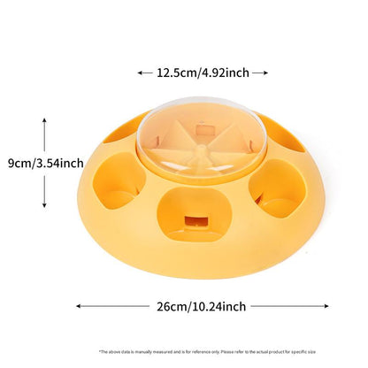 Interactive Pet Slow Feeder & Puzzle Toy - Press to Dispense Food, Improves Digestion(pink)