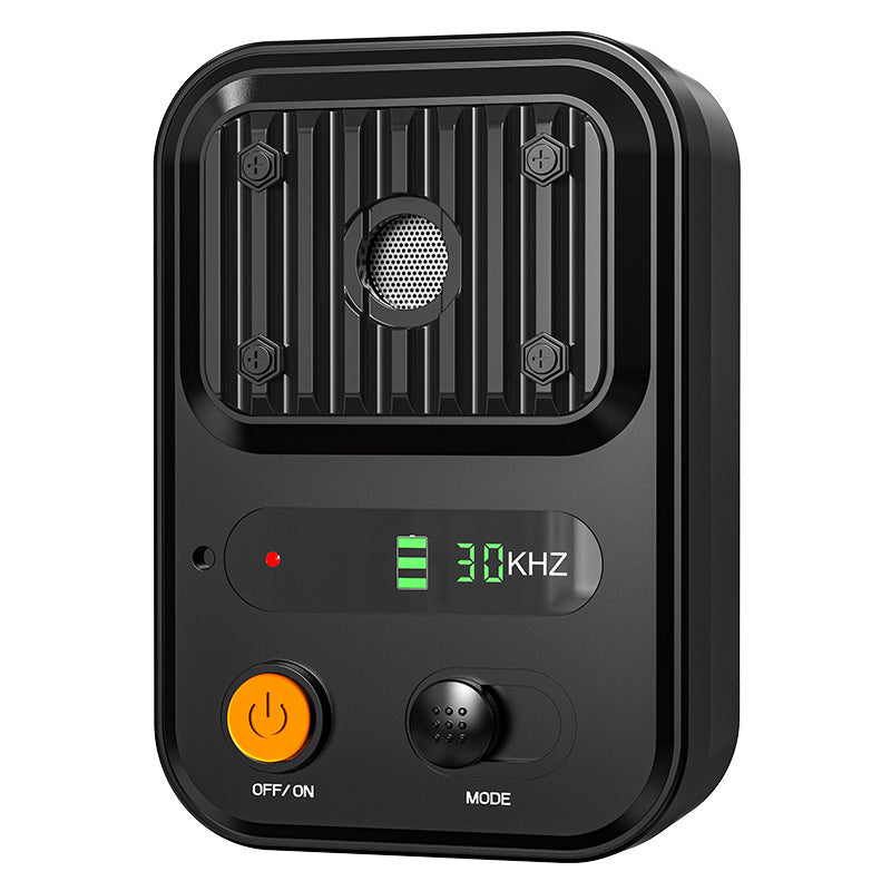 Black USB Rechargeable Color Screen Ultrasonic Dog Repeller - High-Power Anti-Bark Device, 9.2x5.6x13cm, 180g