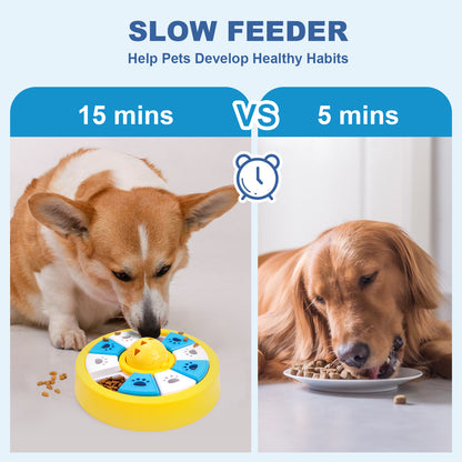 Interactive Dog Puzzle Feeder Toy - Slow Feeder for IQ Training & Mental Stimulation(purple)