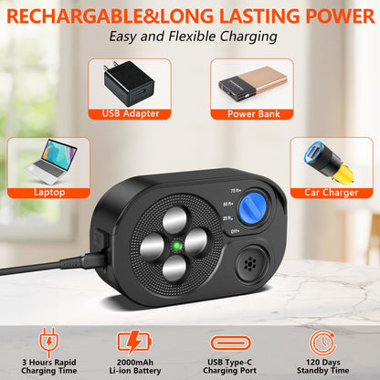 Black Ultrasonic Anti-Bark Dog Trainer - Safe and Effective Bark Control Device